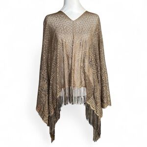 Mirasol Lace, Cardigan, figure Shimmering Gold Top one size brand new